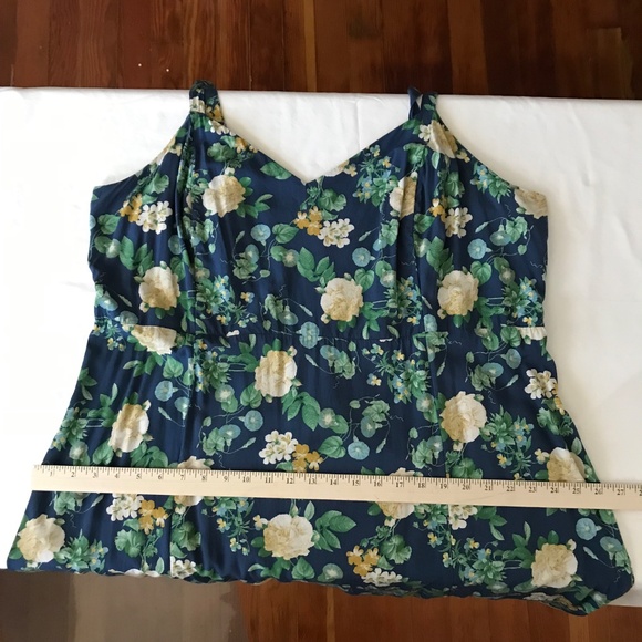OLD NAVY Floral Maxi Slip Dress Navy Women’s Plus Size 3X - Picture 12 of 16